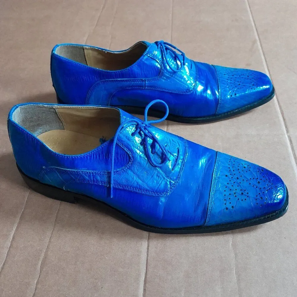 Liberty Men’s Exclusives LS1057 Dress Shoes Blue Size 10.5